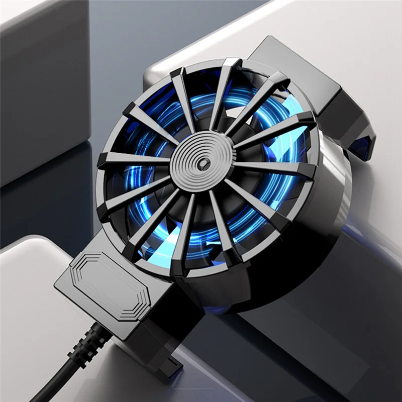 T88C X16 携帯電話ラジエーター 7 葉 45 ミリメートルファン USB 電源携帯電話空冷ラジエーター 4-6.7 インチ電話用