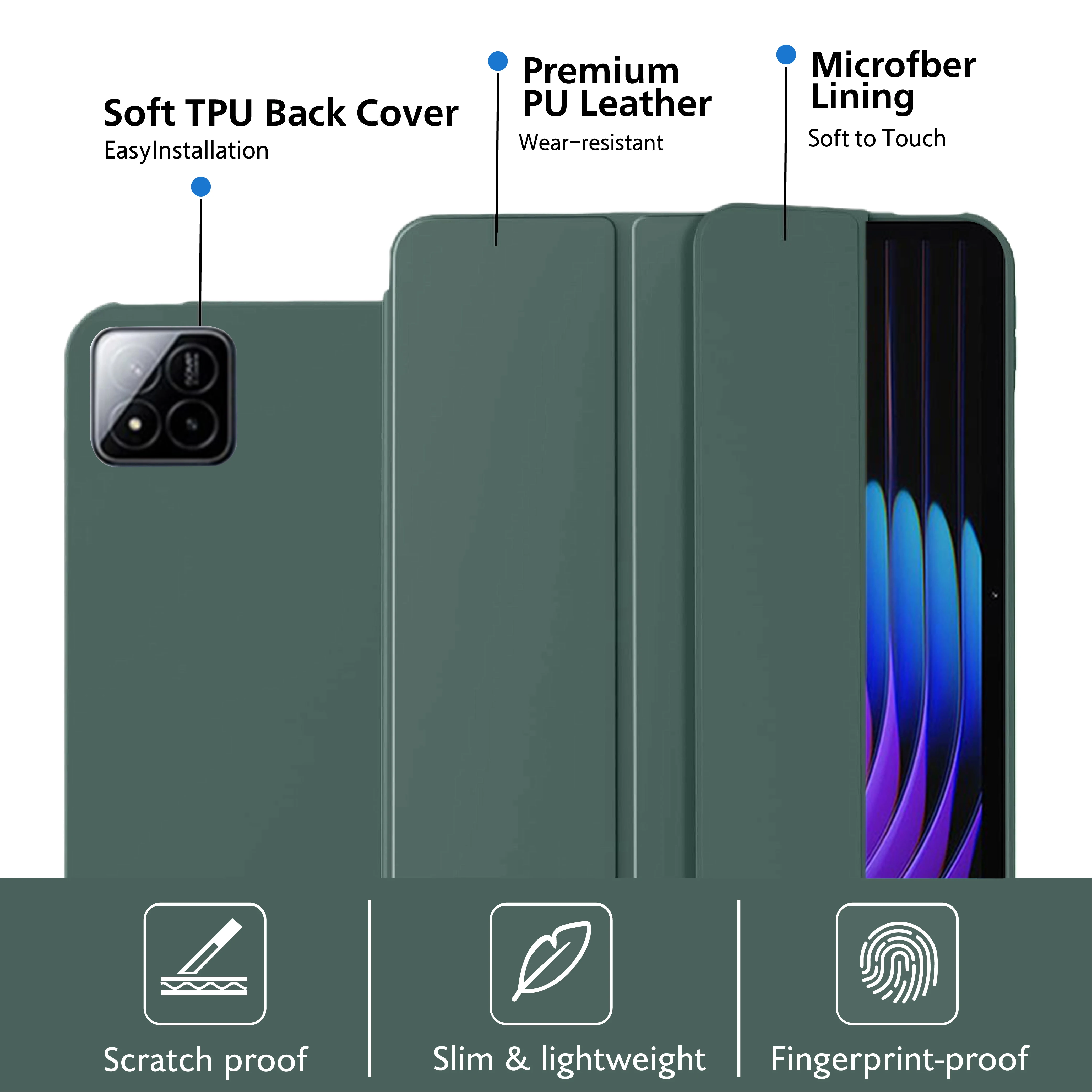 Tri-fold Flip Case For Xiaomi  - Redmi Tablet Accessories review and price