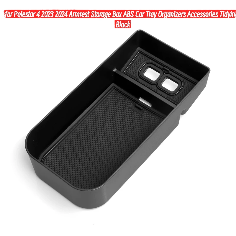 

for Polestar 4 2023 2024 Armrest Storage Box ABS Car Tray Organizers Accessories Tidying Black