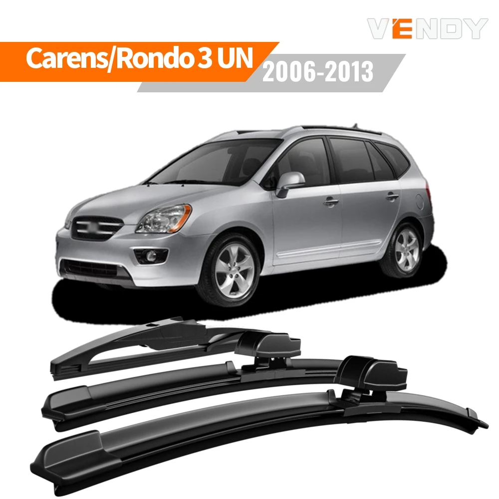1 Satz Front- und Heckscheibenwischerblätter für KIA Carens/Rondo 3(UN) 2006-2013, Gummibürsten, Autozubehör