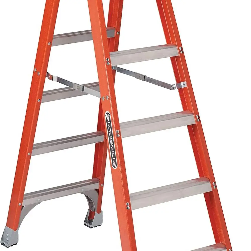 

6-Foot Fiberglass Twin Step Ladder, 300 lbs Capacity, Type IA, FM1506