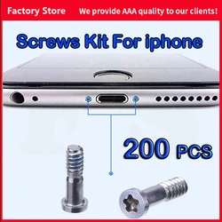 200pieces/Lot Screws For iPhone 6 6s 6sPlus 7 7P 8 Plus X XR XS 11 12 13 14Pro Max With 2x Bottom Screws Repair Replacement