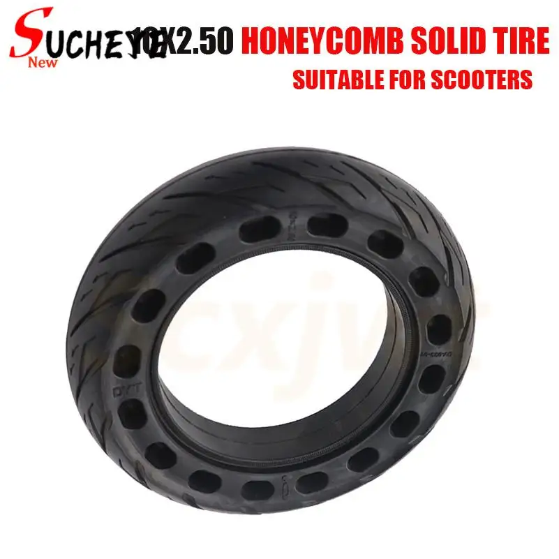 

Бескамерная цельнолитая шина 10*2.50 (10 дюймов) для смарт-скутера, электросамоката, складного электровелосипеда, 10-дюймового мини-транспорта, не требующая подкачки.