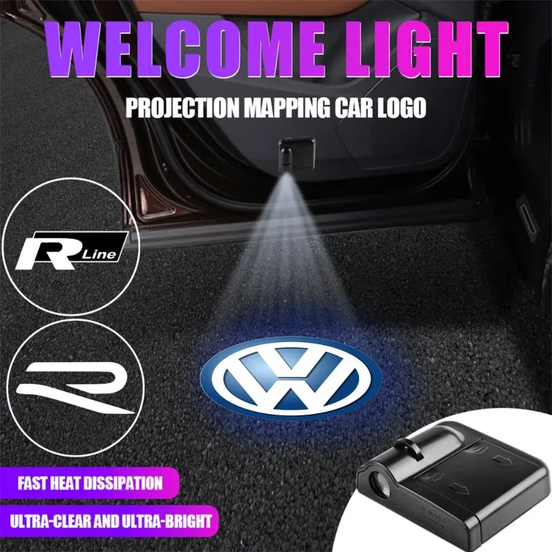 

Hub Caps 1/2PCS LED Car Door Welcome Light Wireless Projector Lamp For Volkswagen Vw Tiguan Jetta Mk6 Scirocco Polo 6R Touran Pa