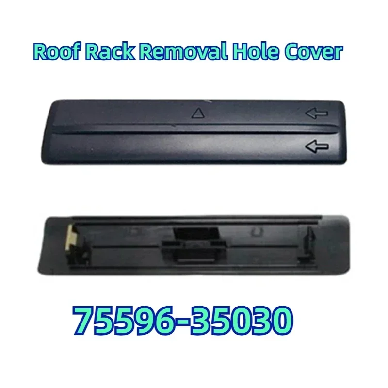 سقف السيارة السكك الحديدية رف ثقب صب غطاء مشبك لتويوتا RAV4 لاند كروزر هايلاندر 4 عداء أسود غطاء أبيض تصاعد 75596-35030 #3