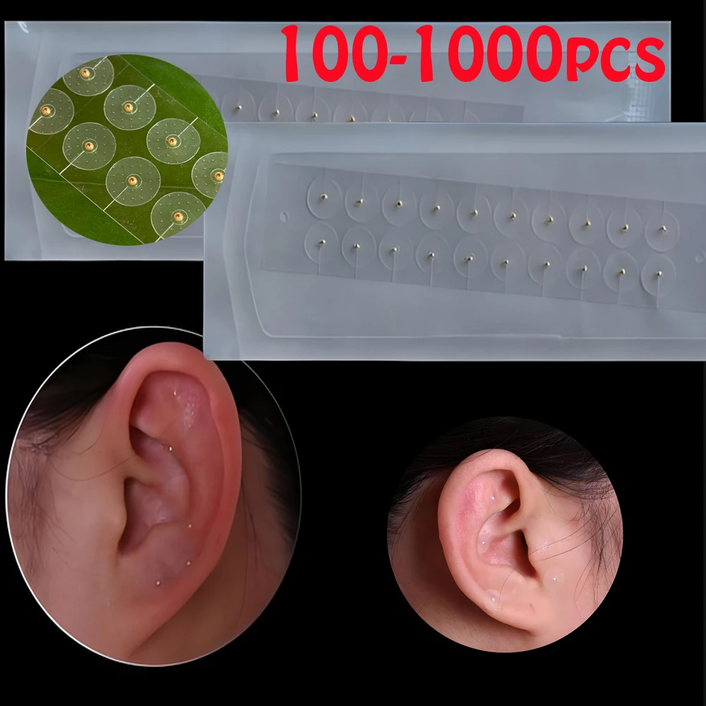 

100-1000pcs Disposable Auriculotherapy Ear Massage Stickers Therapy Needle Patch Ear Care Acupuncture Auricular