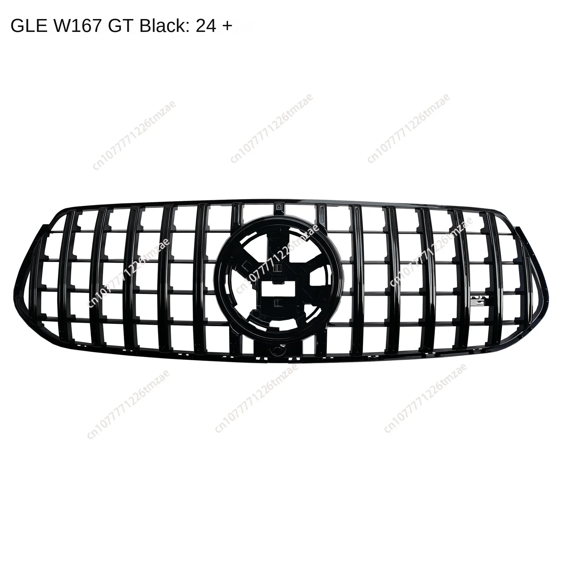 For Mercedes Benz W167 GLE Class GLE350 GLE450 GLE580 2024 Sport Front Grille Grill GT R Style Upper Bumper Hood Mesh W/ Bracket