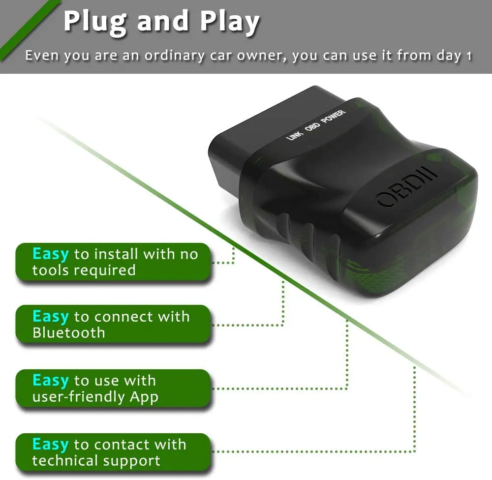 Новинка Bluetooth 5,0 Мини ELM327 V1.5 OBD2 сканер для IOS/Android/ПК elm 327 считыватель кодов чистая ошибка двигателя автомобильный