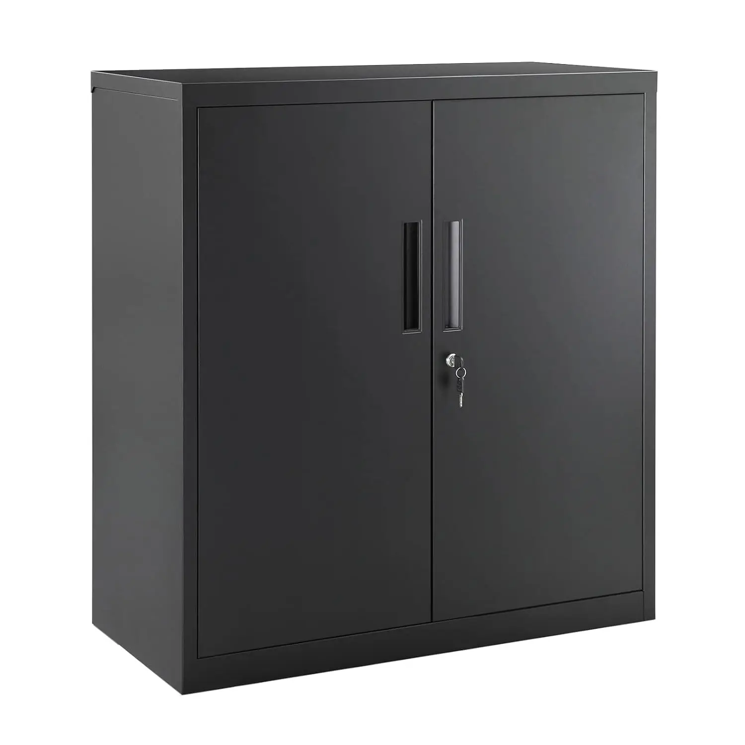

Garage Cabinet, Metal Storage Cabinet with Doors and Shelves, for Home Office, Garage and Utility Room, Black, Customized