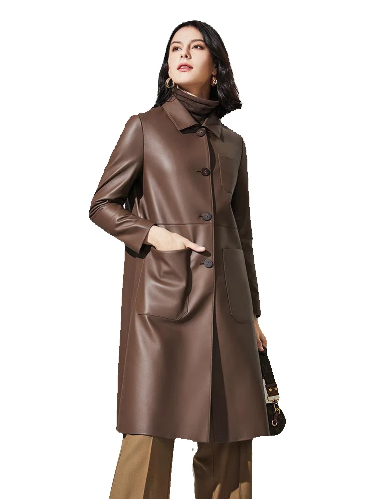 New Long Season Genuine Leather Sheepskin Coat Loose And Fashionable Korean Edition Coat