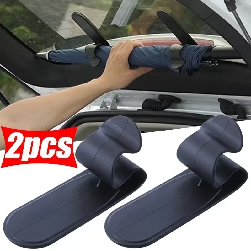 1/2 stücke Auto Regenschirm Halter Haken Universal Innen Stamm Regenschirm Lagerung Verschluss Clip Starke Haftung Auto Zubehör