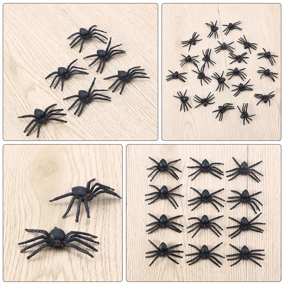 

40 Pcs Spoof Spider Toy Halloween April Fools' Day Prank Toys Model Party Props