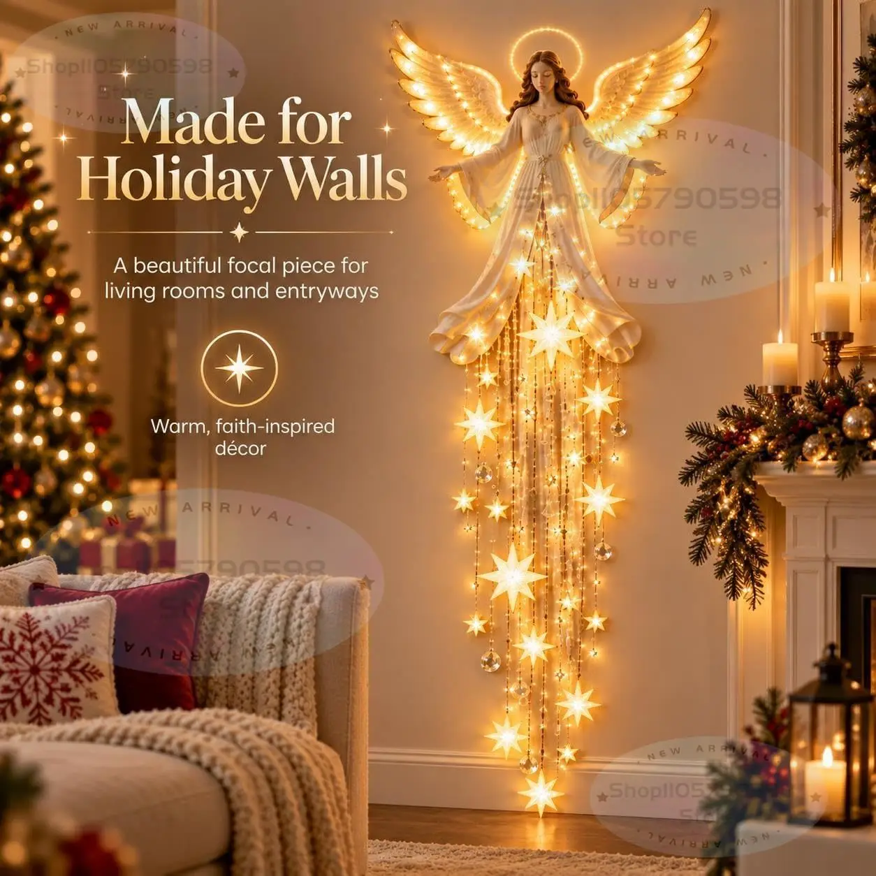 Angel Blessing Starfall Wall Light 3