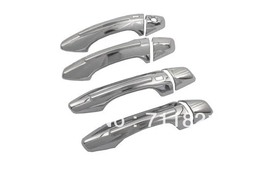 Car Styling Chrome Door Handle Cover With Keyless Access For Hyundai Santa Fe 2013 up