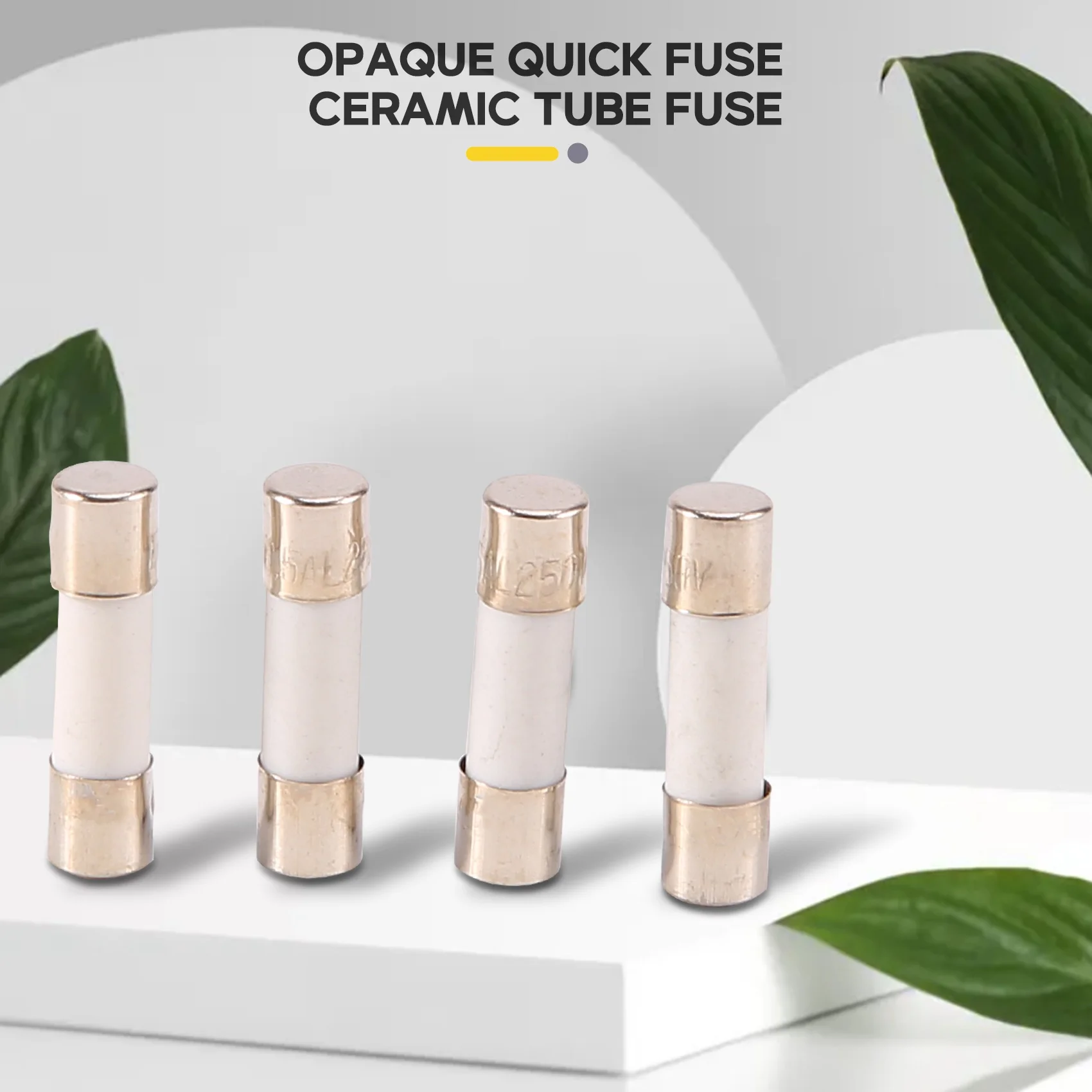 ABFA 10 個 250V 0.5A 500mA 速断セラミックヒューズチューブ 5mm x 20mm