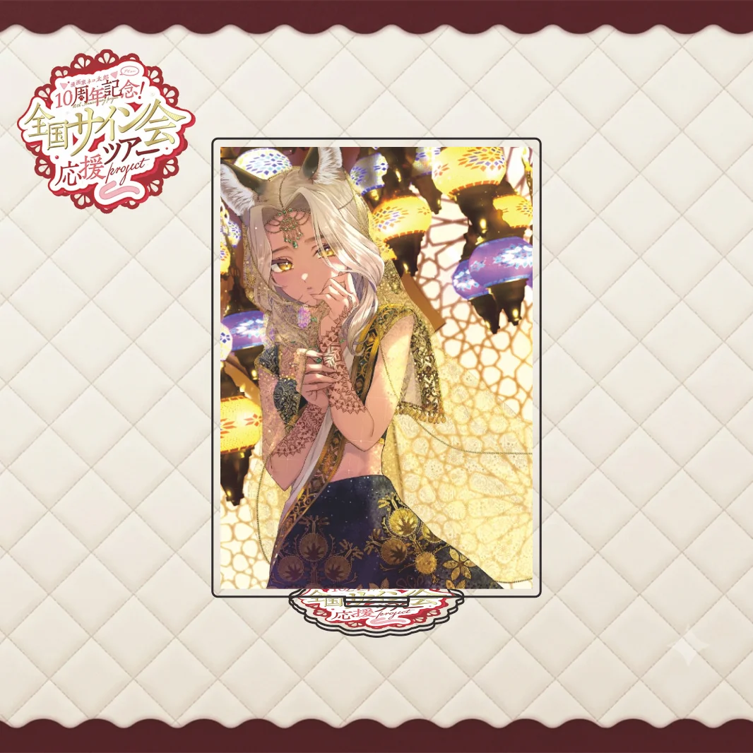 New Kemonomimi Girls 10th Anniversary Series Acrylic Stand Figure Fox Cat Mermaid Girl Character Anime Desktop Decor Keychain
