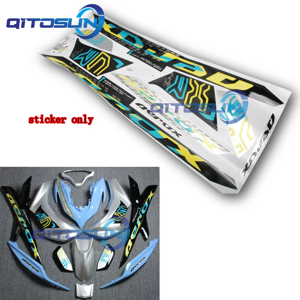 

Индивидуальная деловая наклейка, водостойкая УФ-ламинированная полноцветная наклейка CMYK/PMS для всего тела для Aerox 155 V2