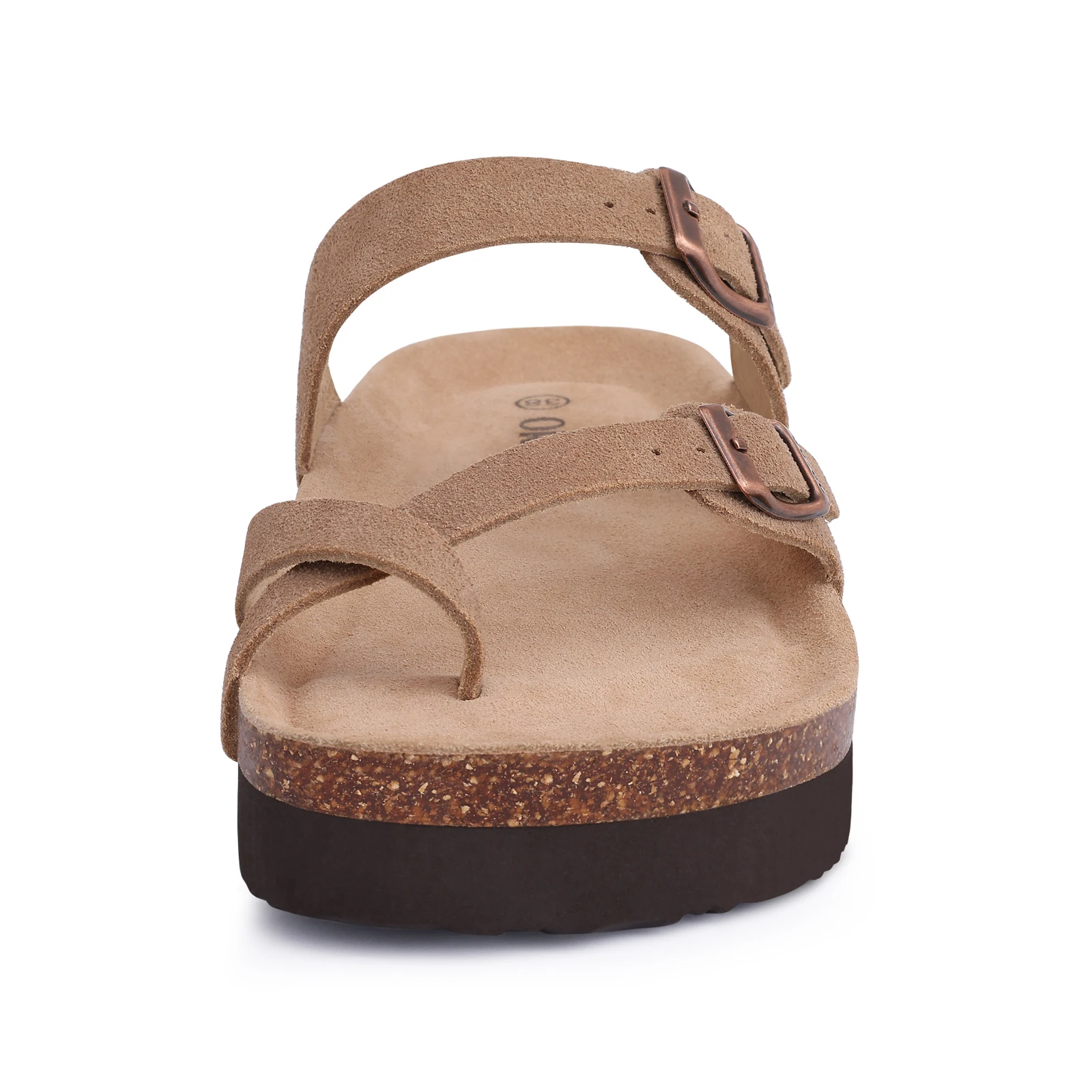 Comwarm sandali classici in sughero per donna moda suole spesse sandali da spiaggia accoglienti pantofole Casual da casa con fibbia regolabile