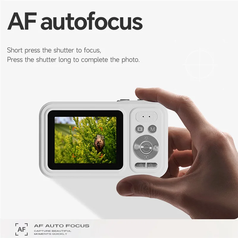 กล้องดิจิตอล ออโต้โฟกัส 48MP AF 4K กล้องสําหรับเด็กพร้อมซูม 16X ป้องกันการสั่นไหวสําหรับเด็กวัยรุ่น