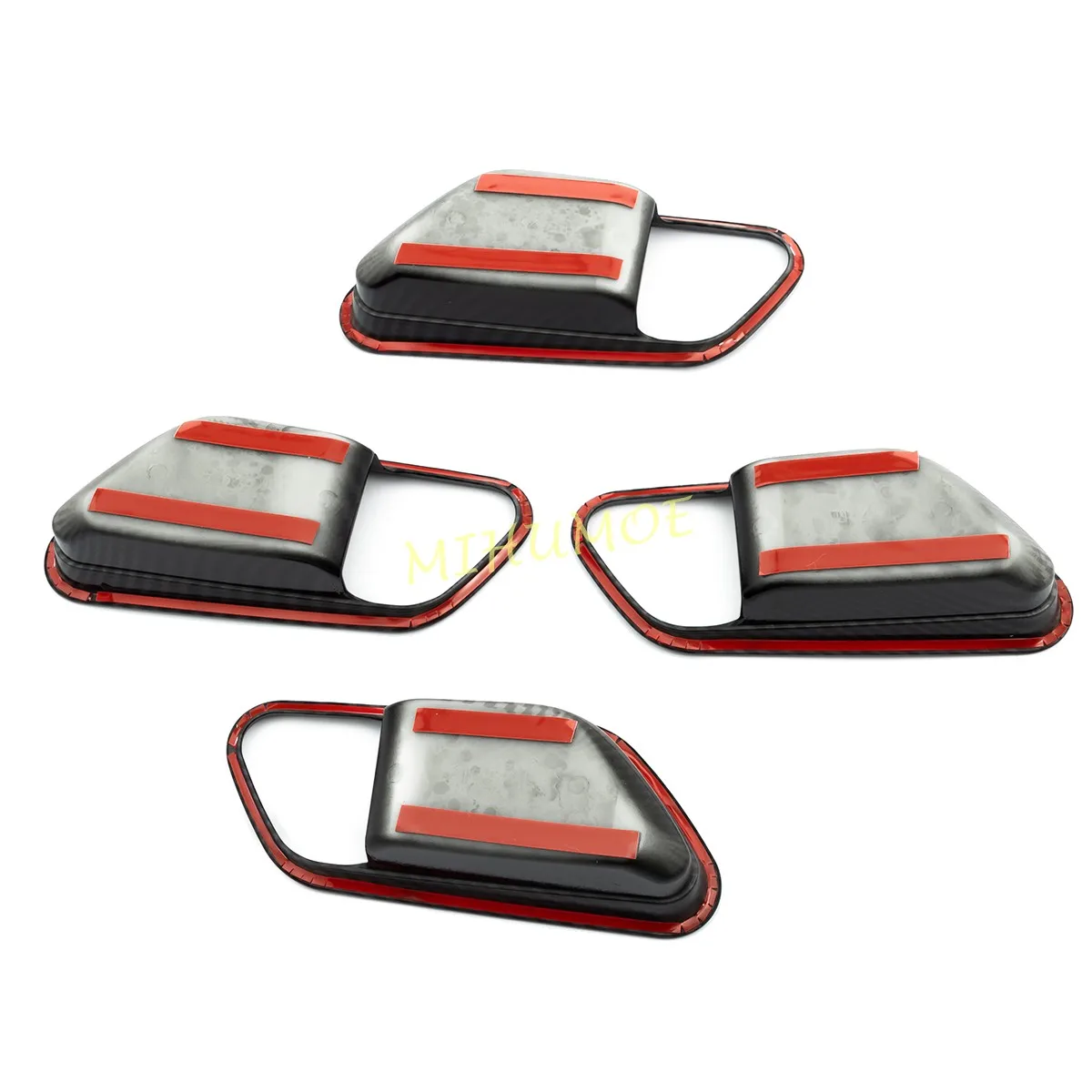 ألياف الكربون مقبض الباب الداخلي للسيارة يحيط غطاء طقم الكسوة ل 2025-2026 نيسان ركلات #6