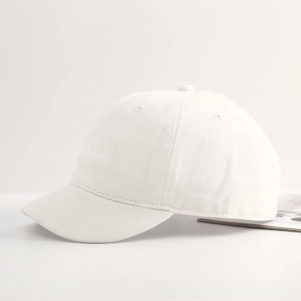 Classic Short Brim Baseball Cap Solid Color Soft Top Dad Hat Cotton Material Unisex Design Duckbill Cap Casual Wear