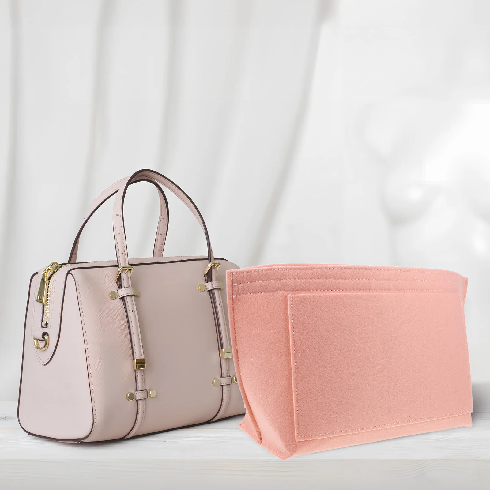 Multi-Compartiment Portemonnee Insert Organizer Vilten Tas Liner Voor Tote Handtas Opslag Houd Vorm Duurzaam Vrouwen Gift Tote Bag