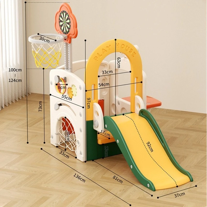 داخلي لعبة طفل الشريحة سلامة الأطفال لعبة متعددة الوظائف الشريحة الاطفال الكرة هوب الكرة الباب لعبة الجدول المتكاملة المنزل انزلاق