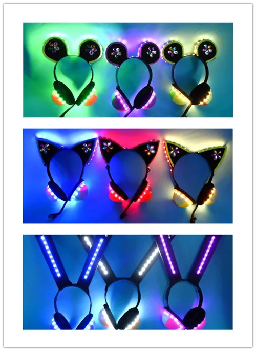 Love live Cyber Idolized LED Headset/headphone cosplay prop All members headpiece can be lighted for Halloween party Accessories