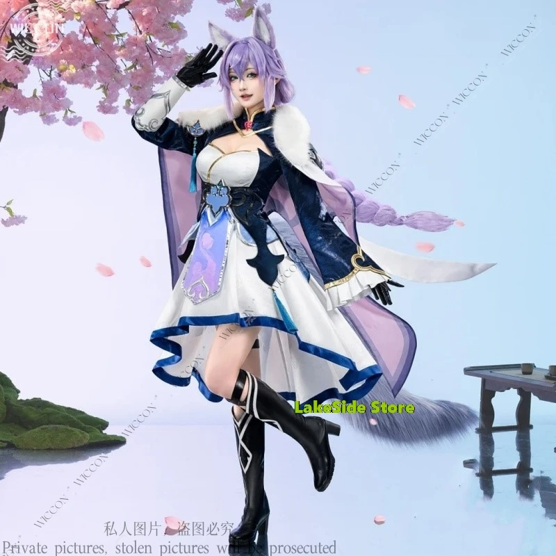 Baiheng Cosplay Kostuum Pruik 80Cm Honkai: Star Rail Anime Spel Halloween Partij Rollenspel Vrouw Xianzhou Alliantie Comic-Con