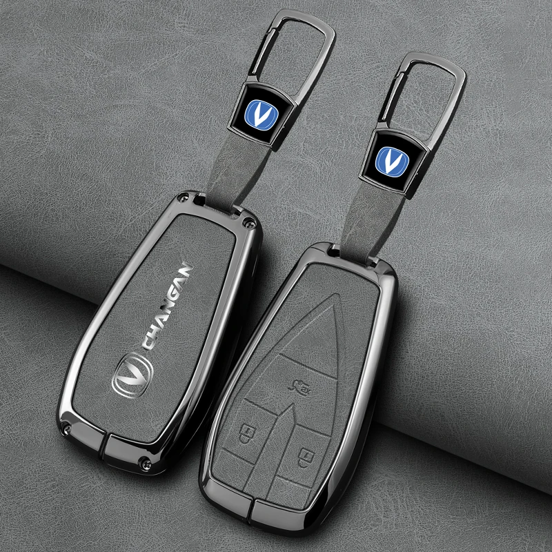 

Zinc Alloy Car Key Case Cover for Changan Eado Unit CS35plus CS55plus CS75plus Smart Protected Keychains Interior Accessories