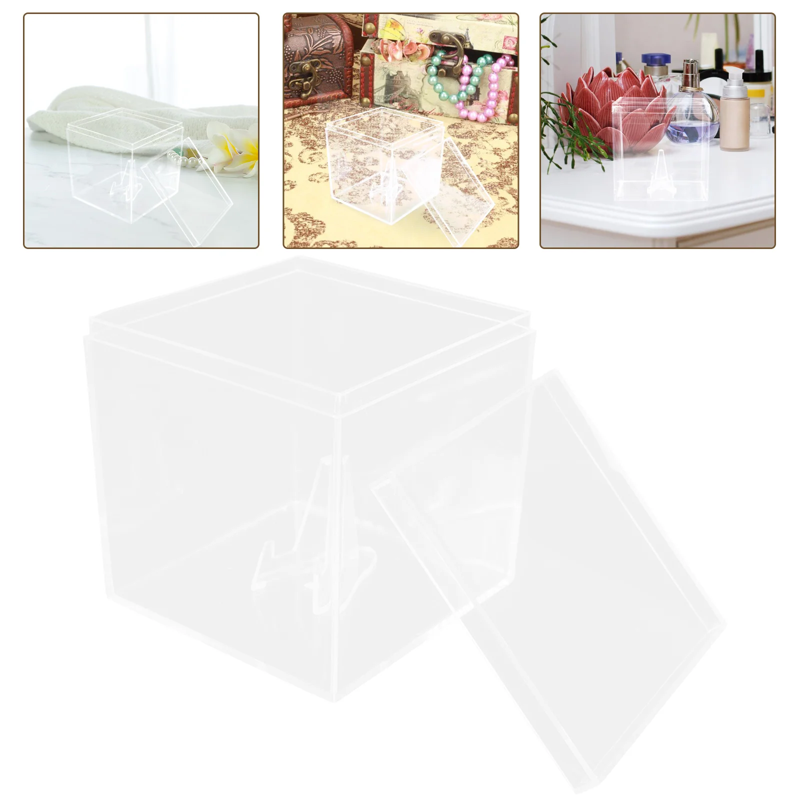 

Creative Display Jewelry Box Portable Ring Case Household Storage Organizer For Rings Earrings Bracelets Gift Decorative Jewelry