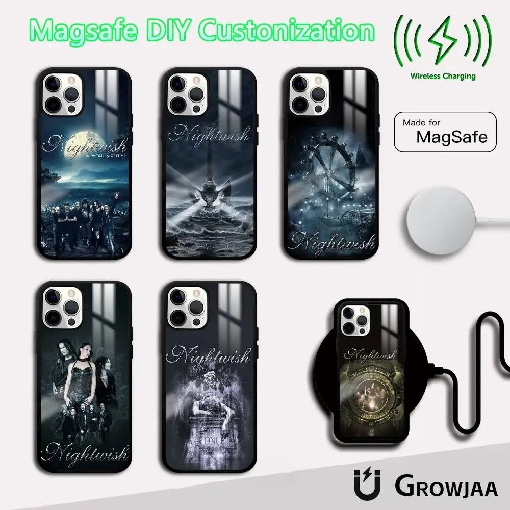 

N-Nightwish Yesterwynde Rock Phone Case For IPhone 16 15 14 13 12 11 Pro Max Plus Mini Magsafe Mirror Wireless Magnetic Funda