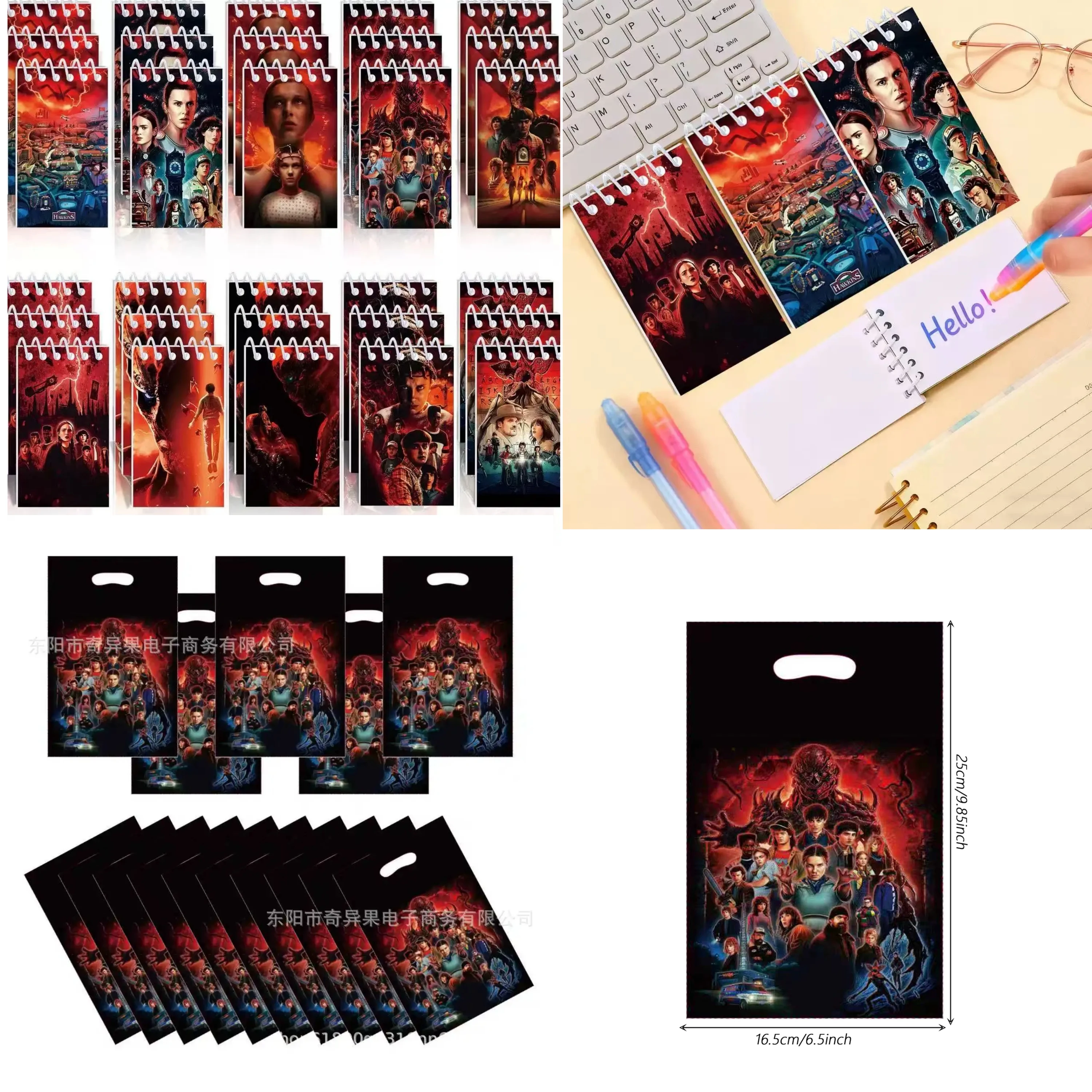 Nuevo Set de 10 Mini Cuadernos de 24 Páginas Rayadas para Oficina, Diario, Estudiante, Material Escolar, Cosplay, Bolsas de Regalo