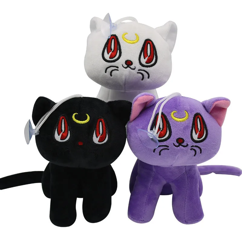 

Sailor Moon Kawaii Anime Peripheral Artemis Luna White Black Purple Cute Cat Doll Cartoon Toy Backpack Pendant Ornament Gift