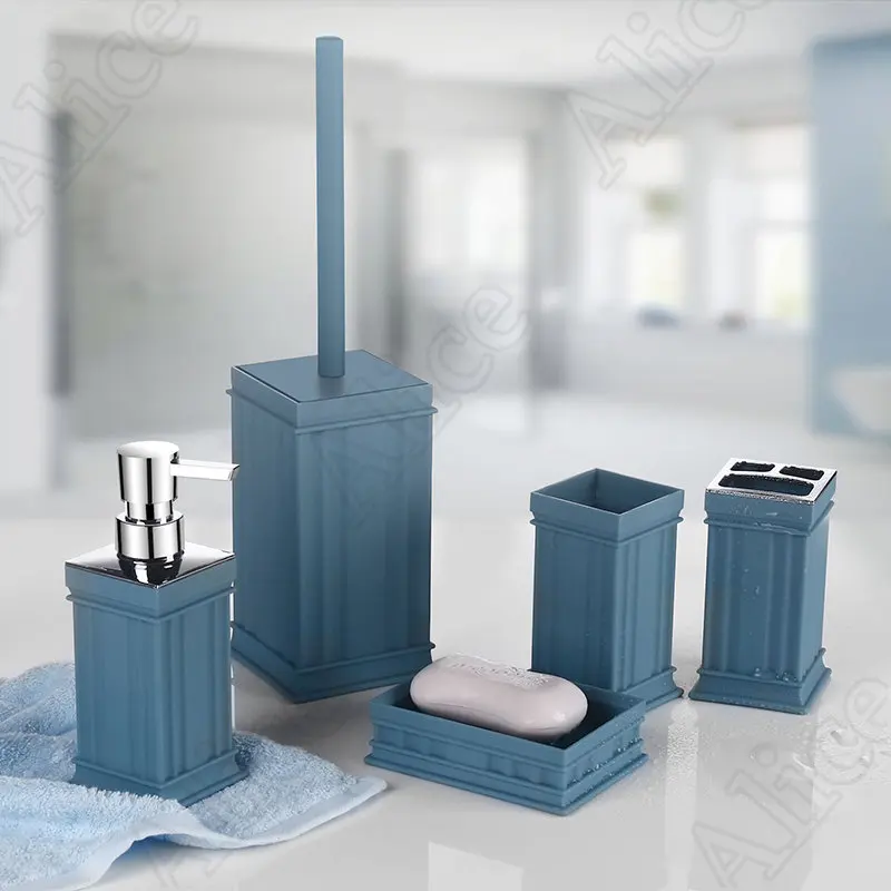 European Roman Column Modeling Bathroom Accessories Set Household Toilet Brush Soap Dish Hotel Toothbrush Holder Shampoo Bottle