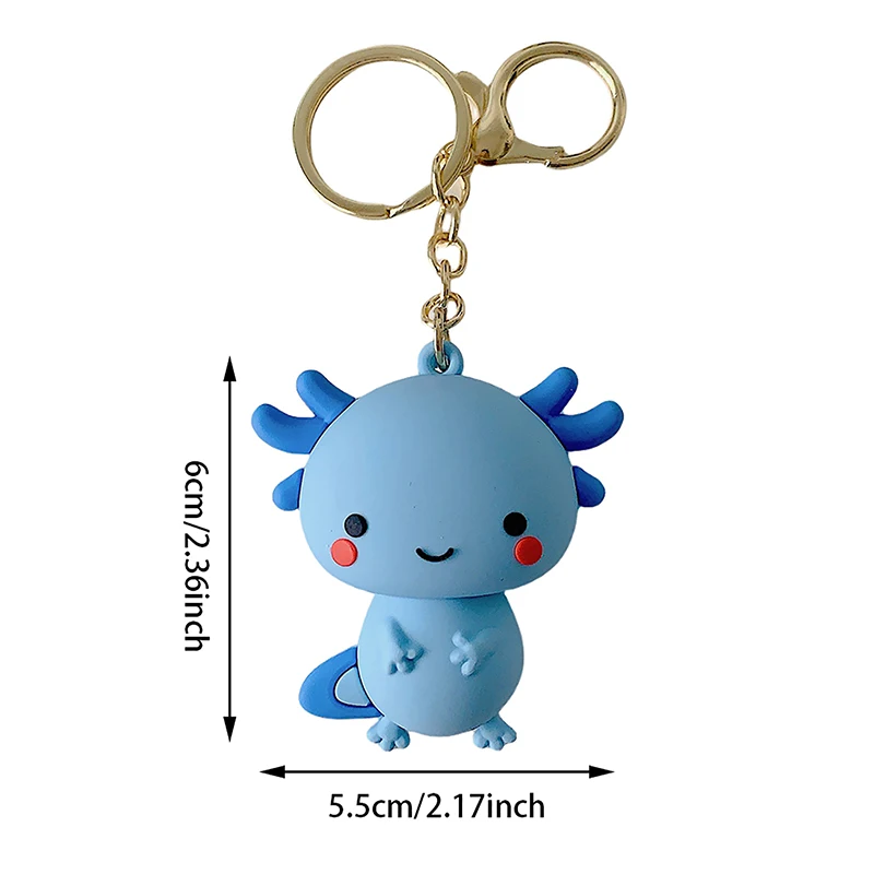 Happy Dinosaur Keychain Cute Cartoon Dinosaur Doll PVC Keyring Kawaii Pendent Car Key Chain Accessories Toy Gifts