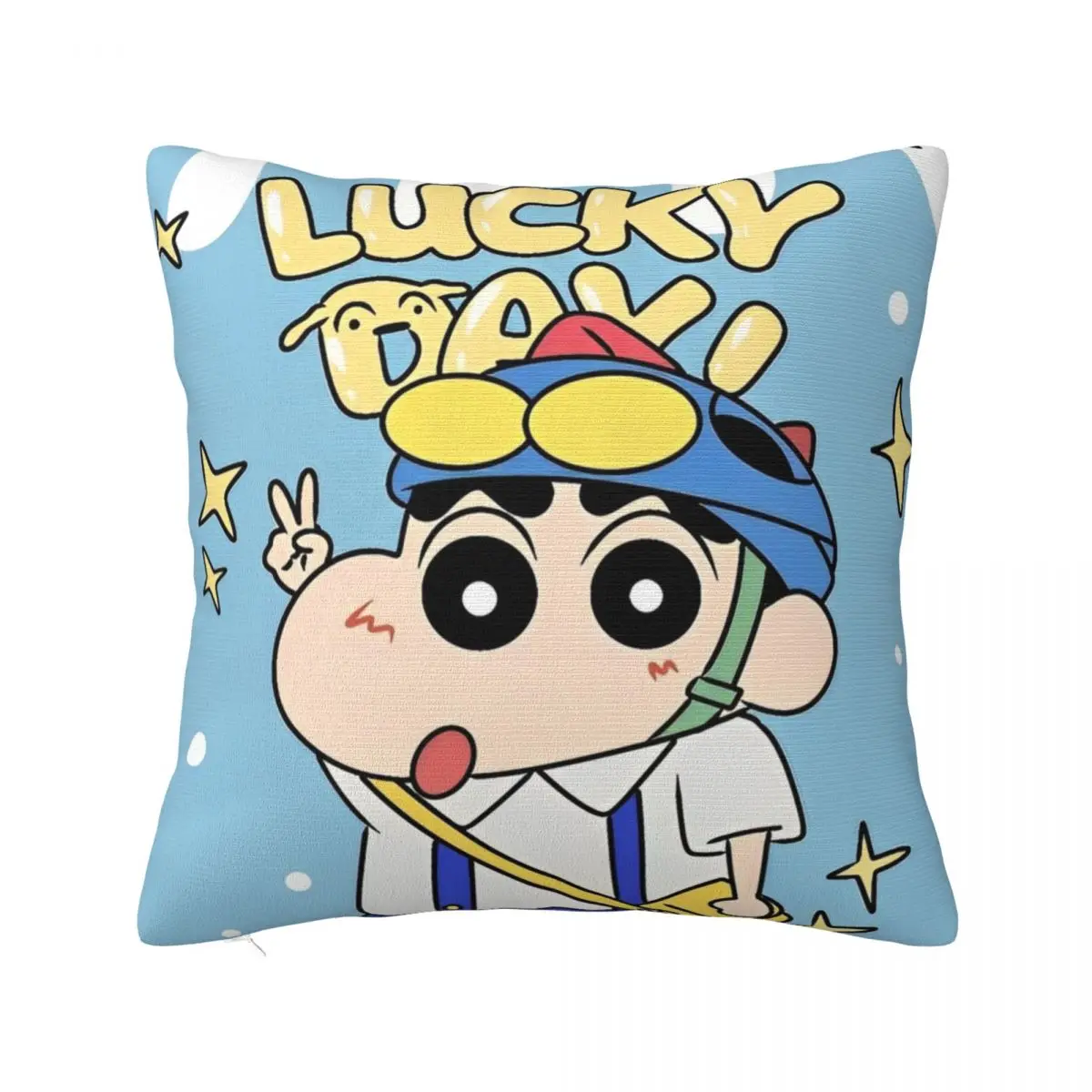 

Printing Cute Crayon Shin-chan Lucky Day Pillowcase Polyester Cushion Cover Japanese Anime Throw Pillow Case Cover Home 45cm