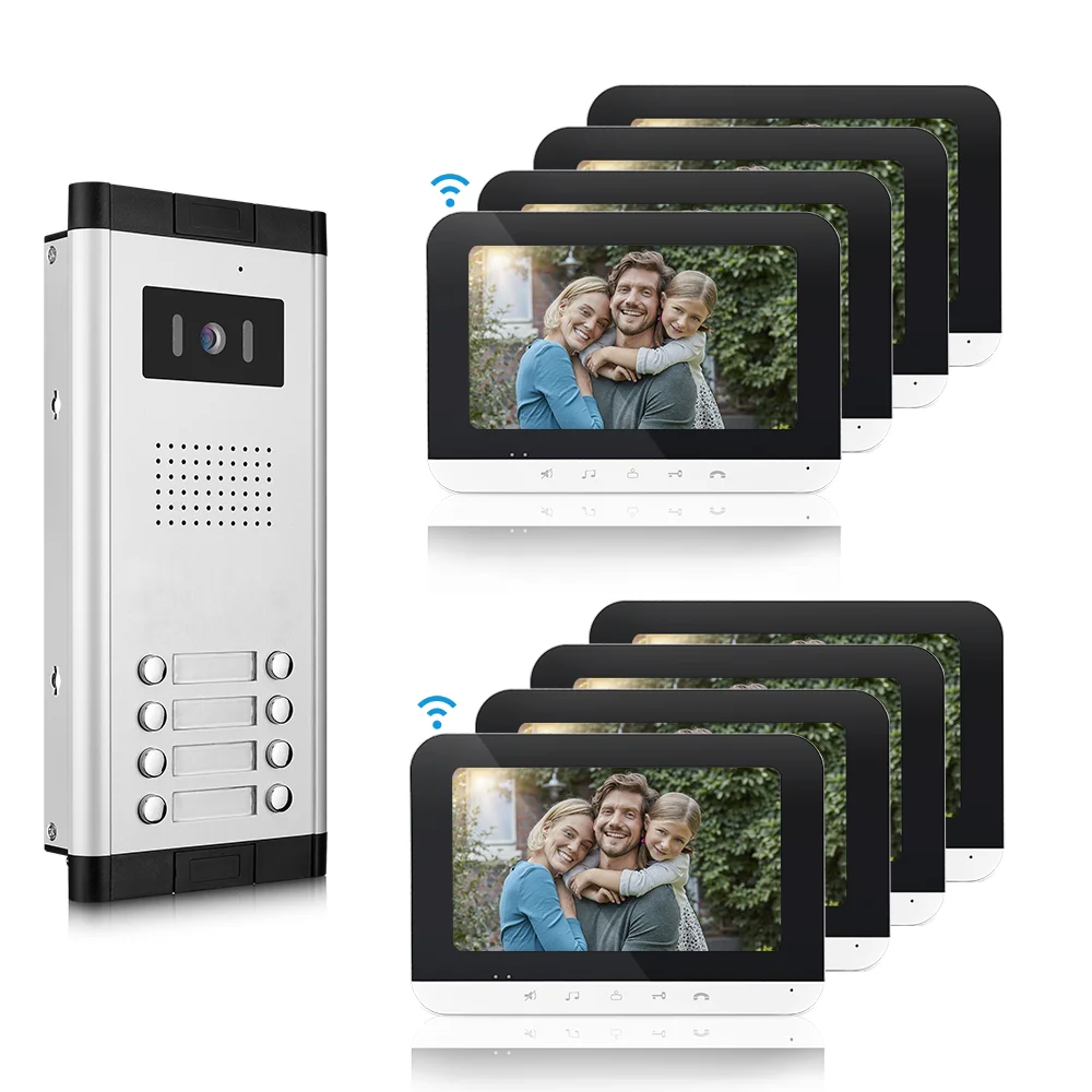 

Хорошее качество, многофункциональный домофон, видеодомофон с умным дверным звонком Wi-Fi, 4-проводная видеодомофонная система