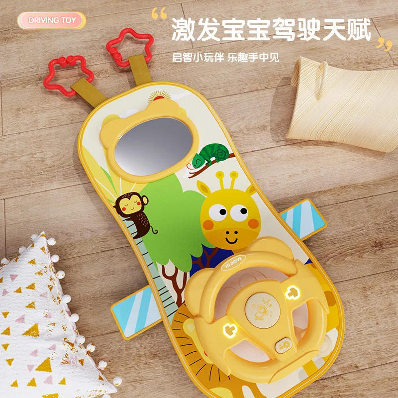Stuurwiel voor kinderen Leuke achterbank Simulatie Rijden met muzikaal geluid Simulatie Stuurwiel Vroeg leren Zintuiglijk spel Speelgoed