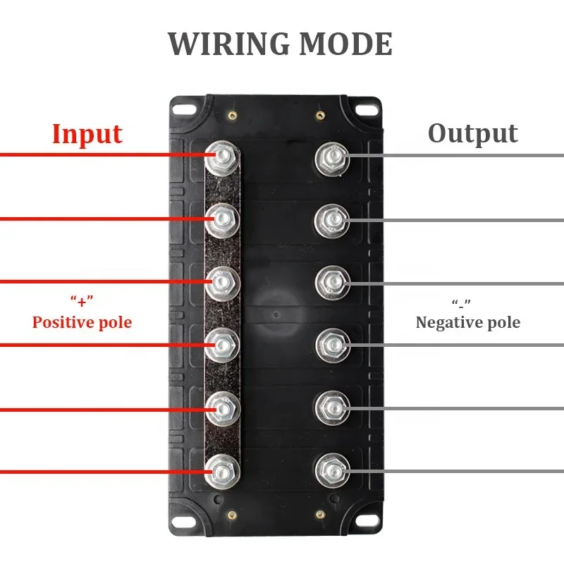Waterproof 6 way Car Automotive Auto Bolt down Bolt on Screw Type ANL Fuse Box Block Holder