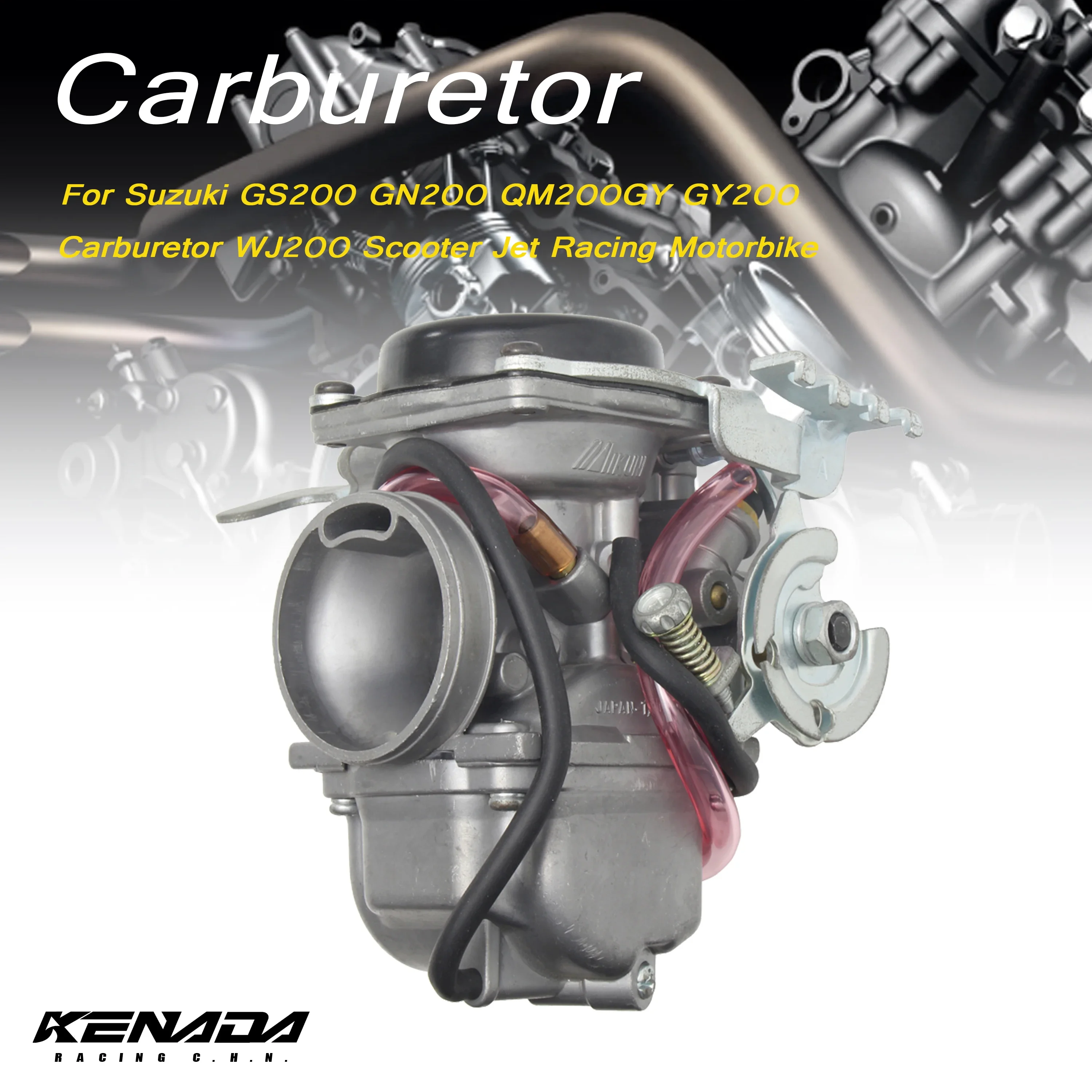 Carburetor For Suzuki GS200 GN200 QM200GY GY200 Carburetor WJ200 Scooter Jet Racing Motorbike