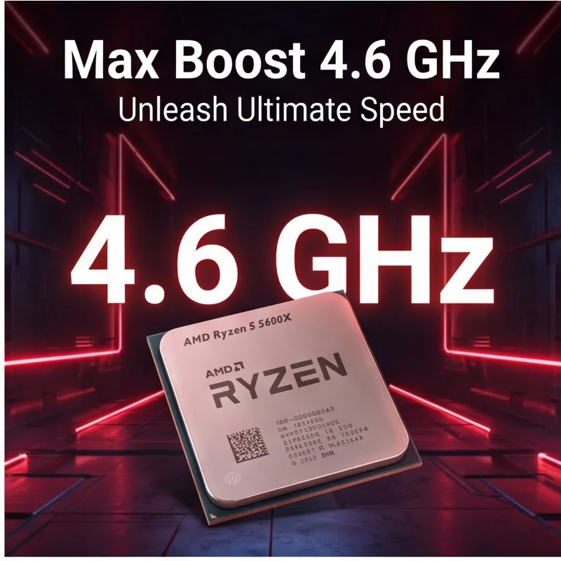 R5 5600X Unlocked Desktop Processor Zen3 AM4 Socket Chip For Streaming 3A Game Computer Assembly view 5