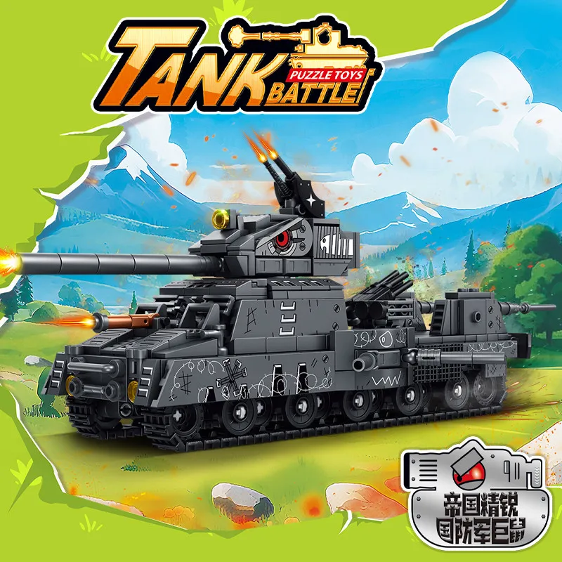 

2026 NEW Tank KV44 Karl 44 assembly model building blocks, boy's educational toys, heavy-duty toys, KV99 Leviathan World