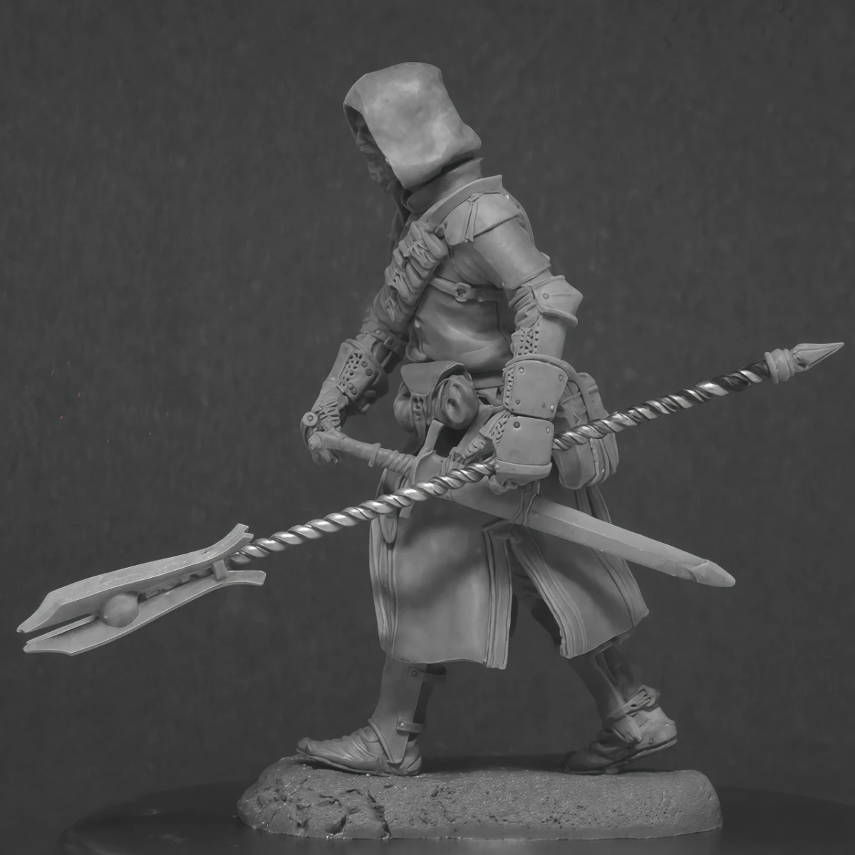 

54mm Resin Unpainted Model Kit, Fantasy World Battle Mage Unassembled and Unpainted GK