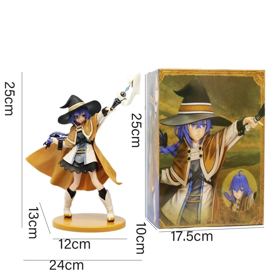 25cm Magician Roxy Migurdia Action Figure Mushoku Tensei：Jobless Reincarnation Anime Figure PVC Adult Collection Model Doll Toys