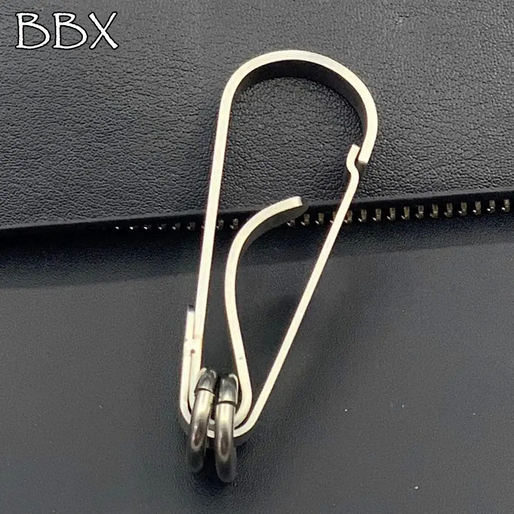 

Business Style Carabiner Key Clip Theft-resistant Smooth Stainless Steel Men Key Rings Anti-fingerprint Anti-rust Car Key Chain