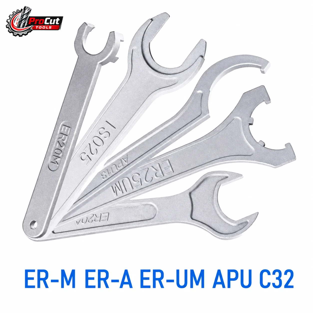 ER8A ER11A ER16A ER20A ER25UM ER32UM ER40UM ER Collet Chuck Lock Nut, Spanner Wrench For CNC Lathe Tool Holder
