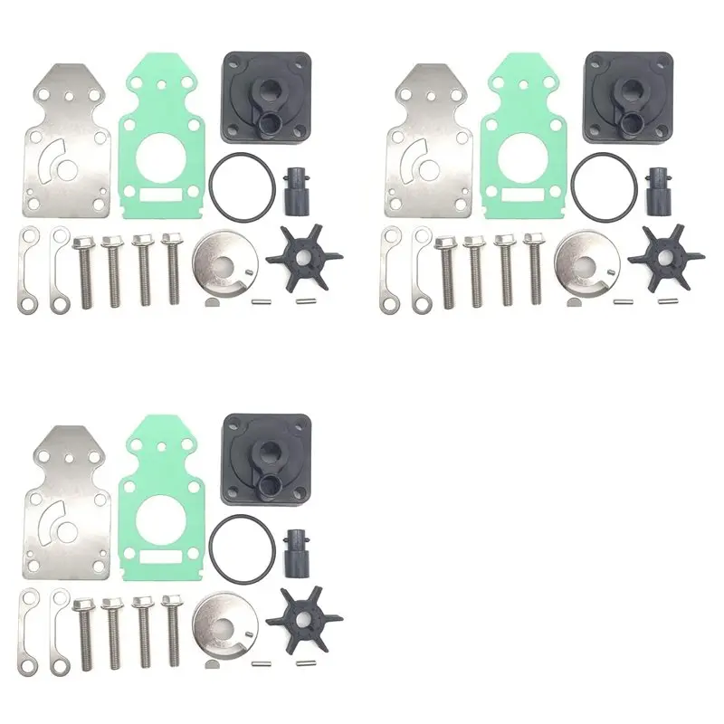 

3X 63V-W0078-00-00 Water Pump Repair Kits For Parsun Outboard Kit 2 Stroke 9.9 HP 15 HP 63V-W0078-00 63V-44301-00