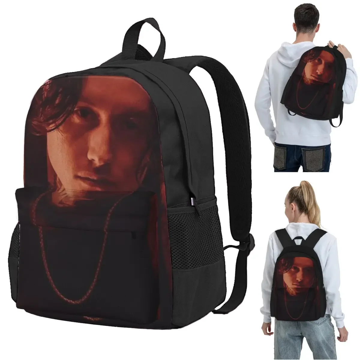 Bad Omens Noah Flannel Rock Music Backpack Student BookBag Children School Bag Laptop Shoulder Bags for Men Women