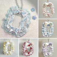NEW Sweet DIY Plush Card Holder With Ribbon Bow Lolita Lace Photocard Holder Lace Top Loader Anime Idol Display Photo Card Case